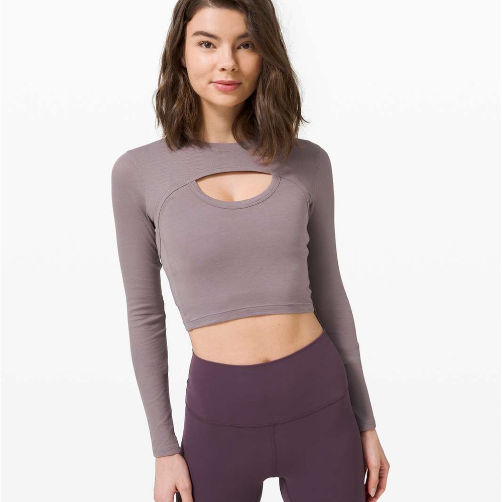 Lululemon Better Best Purple Cropped Ling Sleeve